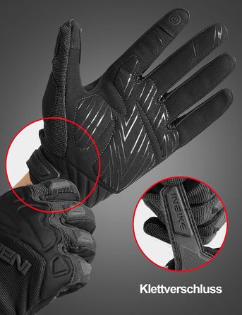 Рукавички INBIKE для MTB, Motocross: повний захист, TPR накладки на пальці, SCR-Pad, чорний, розмір M