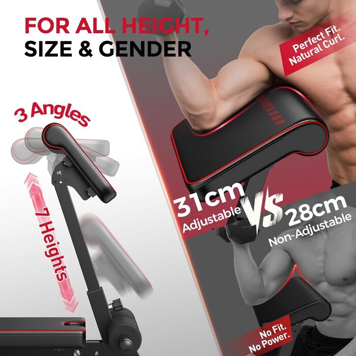 Відкидна лава для тренувань FLYBIRD M-360KG: регульована, до 544 кг, для дому