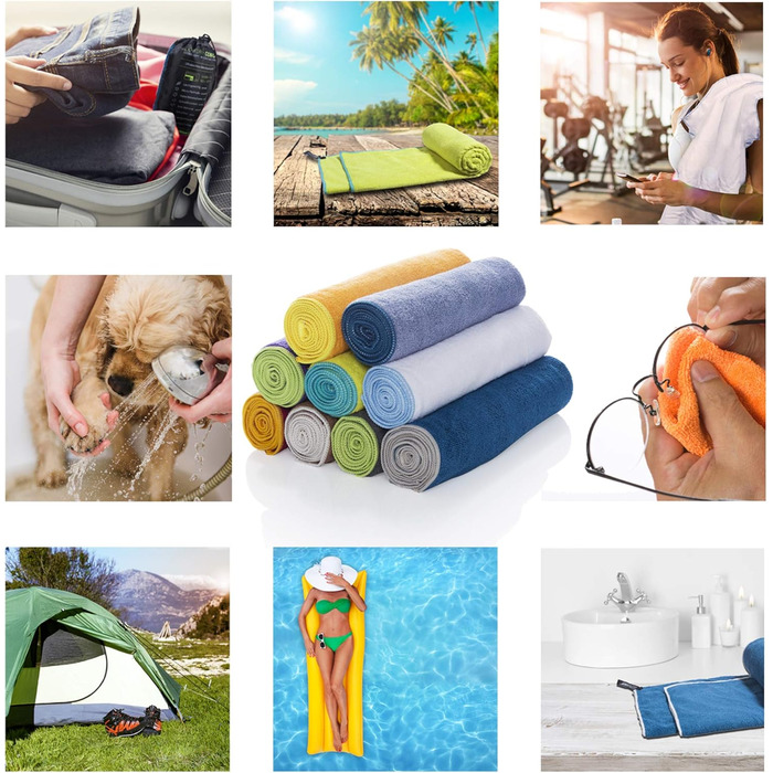 LightDry® Original Мікрофіброве спортивне рушник - туристичне рушник для рюкзака, спортивне та фітнес рушник для плавання. Швидковисихаюче, антибактеріальне рушник 200 x 100 см Petrol