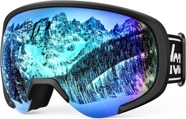 Очки для сноуборда OTG: мужские и женские, магнитные, антизапотевающие, 100% UV-защита, черные и синие