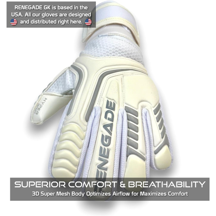 Воротарські рукавички Renegade GK Vulcan Microbe-Guard Pro-Tek (розміри 6-11, 4 стилі, 3 рівень) | Hyper Grip 3.5+3мм | Для дорослих, молоді, дітей