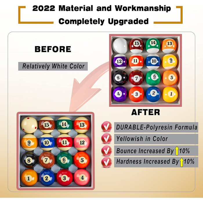 Набір більярдних куль преміум-класу, аксесуари для більярдного столу, 16 куль стандартного розміру (57,2 мм), для турнірів