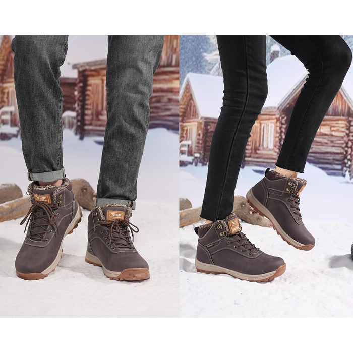 Зимові черевики Arrigo Bello: утеплені, непромокаючі, антиковзні, для жінок та чоловіків, розмір 36-46, колір коричневий