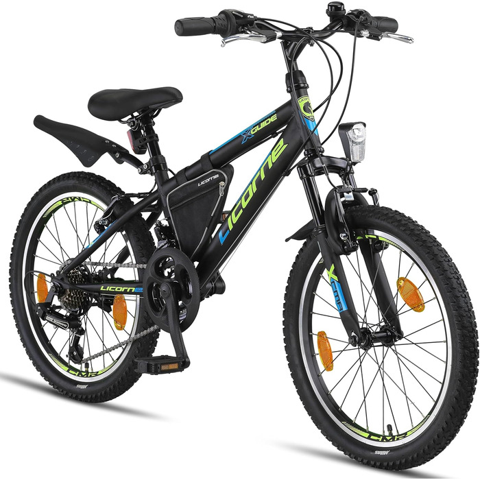 Гірський велосипед Licorne Bike Guide Premium 20 дюймів, 18 швидкостей, для дітей та дорослих, дівчат і хлопців