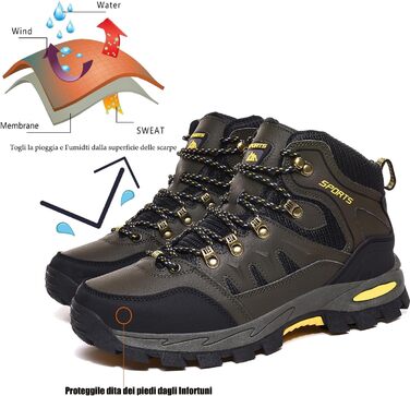 Трекінгові черевики для чоловіків та жінок. Легкі outdoor черевики, спортивні кросівки для кемпінгу. Армійний зелений, 39 EU