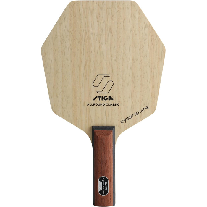 Настільна ракетка STIGA Allround Classic Cybershape, 5-шарова, легка, для атакуючої гри, зручною прямою ручкою