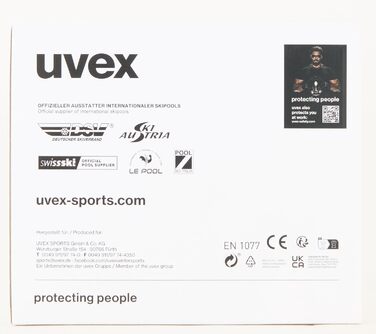 Лижний шолом uvex instinct visor pro v з візором, чорний, регульований розмір 53-56 см, для жінок і чоловіків