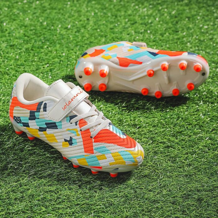 Дитячі футбольні бутси Multi Ground, професійні, легкі, для штучного поля, залу, вулиці, атлетики, тренувань, 30 EU, бежеві