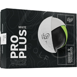Гольф-м'ячі Vice Pro Plus 2024, білий колір, преміум-якість