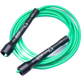 Професійне скакалка для змагань SPEED CHAMPION (діаметр 5 мм, довжина 3.0 м, регульована) (чорний-неоновий зелений)