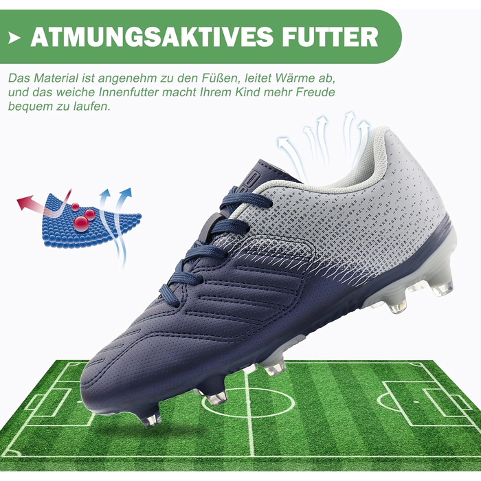 Дитячі футбольні бутси JABASIC для хлопчиків та дівчаток, спортивні, для гри на вулиці, розмір 31 EU, темно-сірий