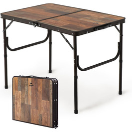 Складний туристичний стіл Naturehike 90x60x37 см з регулюванням висоти, MDF, для кемпінгу, відпочинку на природі, саду та подорожей