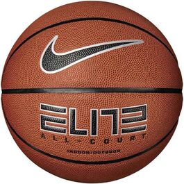 Баскетбольний м’яч Nike Elite All Court 8, розмір 7, амбер/чорний/металік, універсальний, преміум-якість