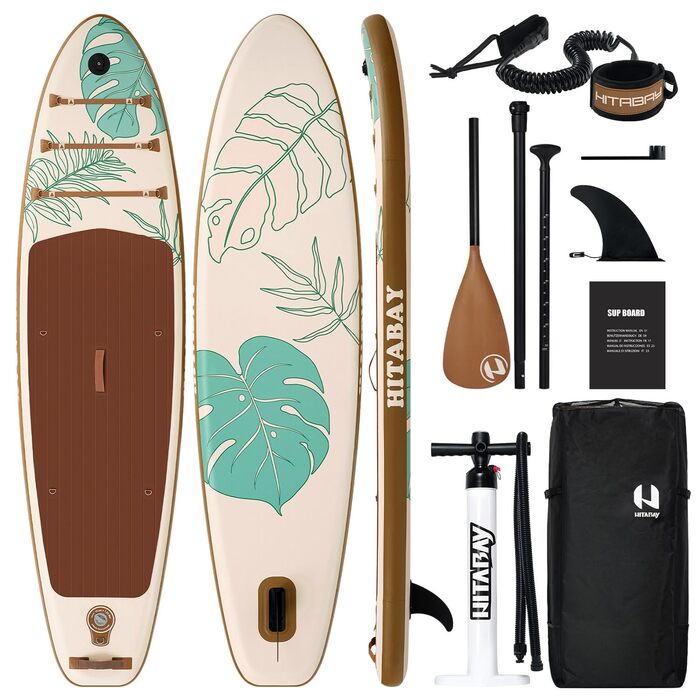 Надувний SUP Board BLÄTTER 10'6' (320x81x15 см) з аксесуарами та тримачем для камери, до 150 кг