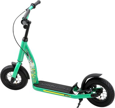 Самокат дитячий STAR SCOOTER City Kick Scooter 10 дюймів, зелений, з повітряними колесами, регульована висота, для дітей від 5 років