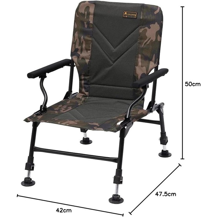 Крісло для риболовлі Prologic Avenger Relax Camo з підлокітниками та чохлами
