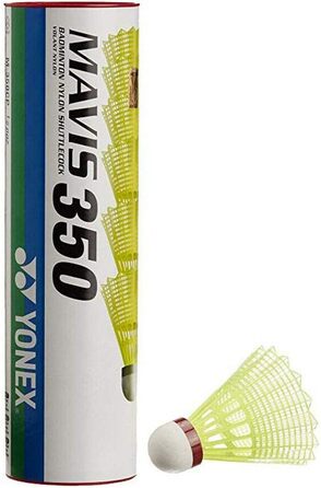 Yonex Mavis 350 - бадмінтонні воланчики, упаковка 6 шт, Fast GEL Yellow