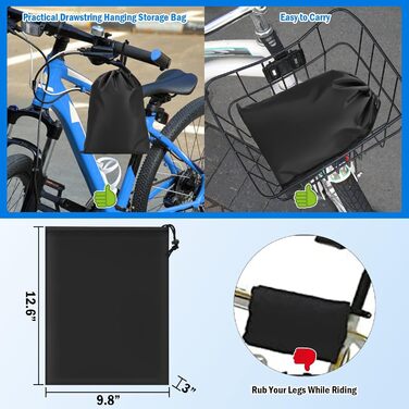 Водонепроникний чохол для велосипеда 200x110x90 см з оксфордської тканини 210D, міцний, з високим захистом від УФ-променів
