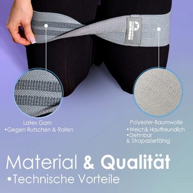 Набір еластичних гумок для сідниць Majestic Sport (3 рівня, 3 дизайни), чорний, темно-сірий, сірий