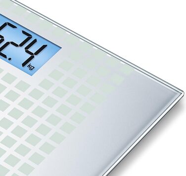 Ваги скляні Beurer GS 206 Squares, сірі, електронні
