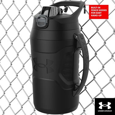 Пляшка для води Under Armour Playmaker Sport, 1,8 л, чорна, термоізольована, із ручкою, не протікає