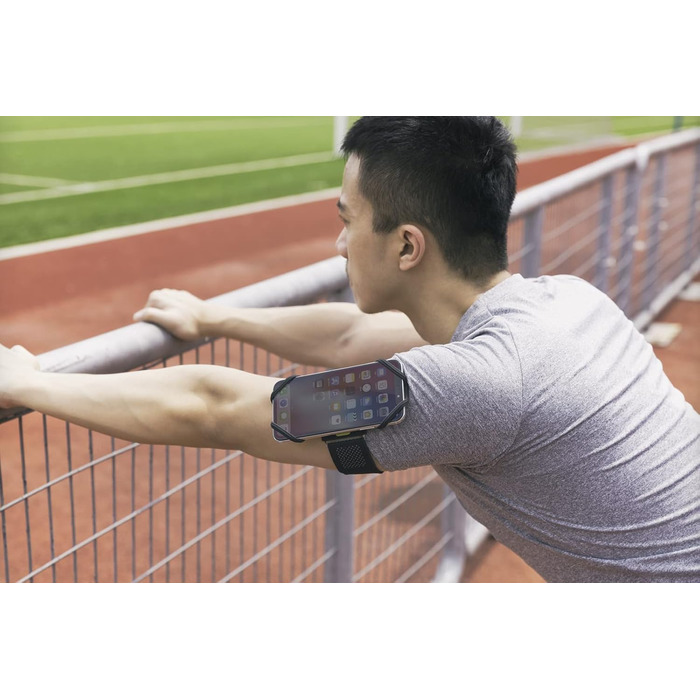 Спортивний браслет на руку BONE для iPhone/Samsung, універсальний, чорний, L (25-40 см), комплект (S, L, XL)