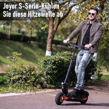Електросамокат JOYOR S-Серія 48/60V 26/18Ah, запас ходу 40-85 км, механічна/гідравлічна гальмівна система, подвійна амортизація, складаний, 10-дюймові колеса, модель S10S