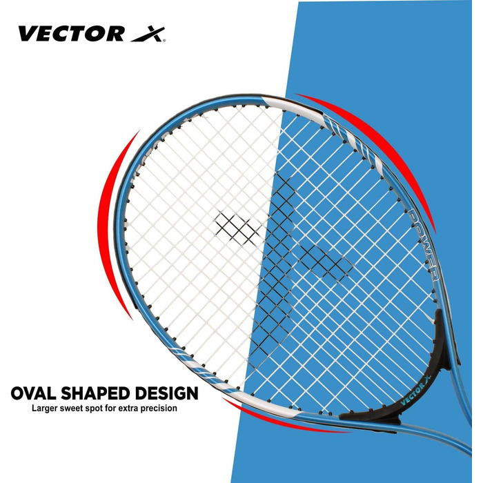 Ракетка для тенісу Vector X VXT-520 (графіт, 23 дюйми, синя) - легка, з амортизацією