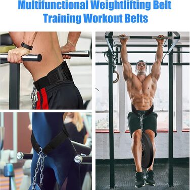 Регульований тренувальний ремінь для віджимань з ланцюгом, підтримка спини та талії, захист від травм, фітнес-ремень для силових тренувань