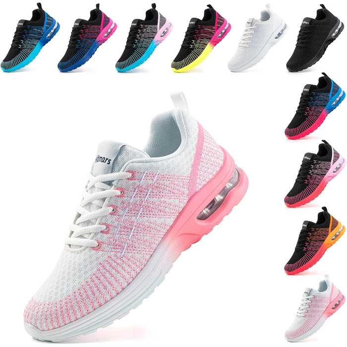 Жіночі кросівки для бігу Hitmars: спортивні, дихаючі, з амортизацією, неслизькі, легкі, для бігу по вулицях, фітнесу, ходьби, розмір EU 36-42, рожевий колір, 39 EU