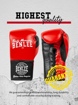 Боксерські рукавички BenLee Typhoon 08 oz Red/Black з натуральної шкіри