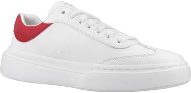 Жіночі кеди Skechers Cordova Classic Best Behavior — білі, штучна шкіра та замша, червона деталізація, розмір 45 EU