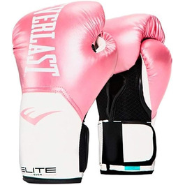 Боксерські рукавички Everlast Pro Style Elite - унісекс, рожевий/білий, 12oz