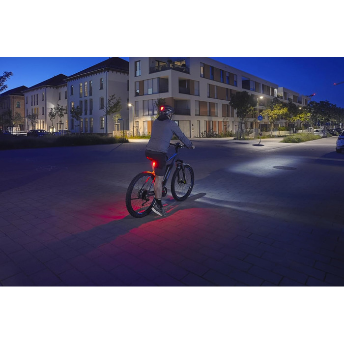 LED акумуляторний задній ліхтар Fischer Stableuchte TWIN, велосипедний, перезаряджається, IPX4, чорний