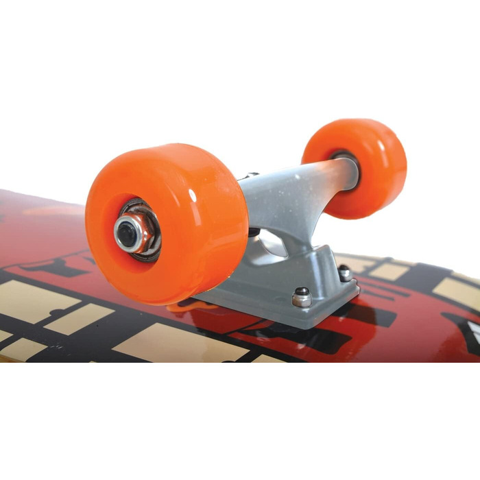 Скейтборд Schildkröt Kicker 31', повний комплект для початківців, червоний, 9-шарове кленове дерево, ABEC5, двосторонній кік, паркур-дизайн