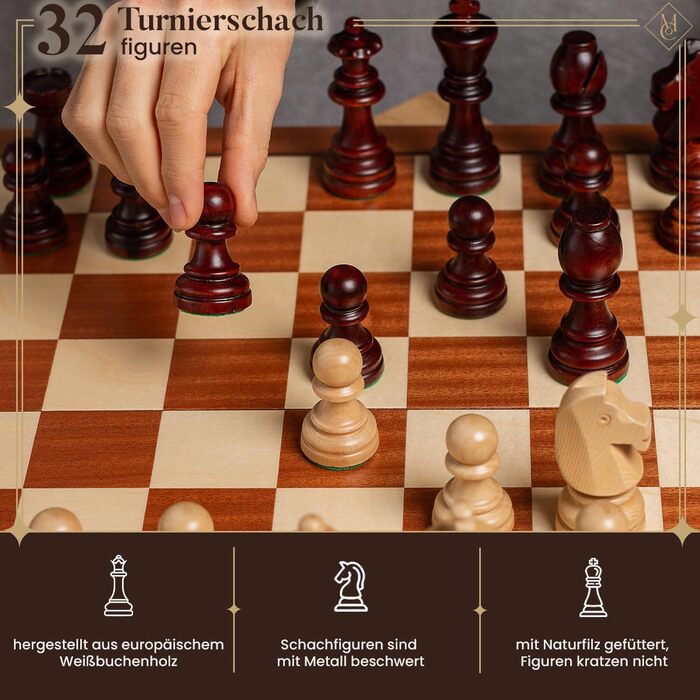 Преміум шахи Staunton №7, 50 см, махагоні та клен, велика дерев'яна шахівниця для турнірів, майстер-клас, високоякісний набір для гри в шахи