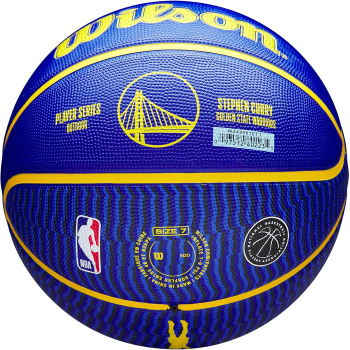 Баскетбольний м'яч Wilson NBA Stephen Curry для вулиці, розмір 7, міні, 17,8–74,9 см