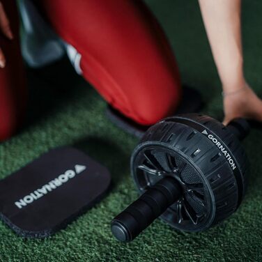 Колесо для пресу GORNATION з наколінниками, для тренування корпусу, компактне та міцне, Ø 16 см, стабільне, для пресу, спини та рівноваги