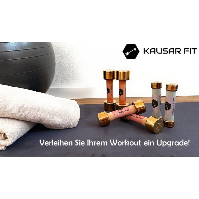 Набір гантелей Kausar Fit 2 кг – стильний дизайн, преміум-кургантелі для домашнього фітнесу та силових тренувань