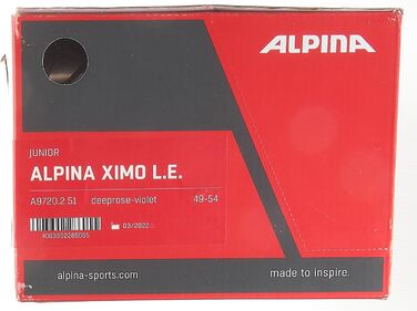 Дитячий велосипедний шолом ALPINA XIMO L.E., легкий, ударостійкий, з LED-підсвіткою, deeprose-violet матовий, 49-54 см