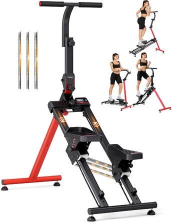 Сходи-степер YOLEO з регульованим опором для дому, компактний кардіо-тренажер, 3 режими тренувань, великі платформи, 90% зібраний, з ручкою