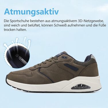 Чоловічі кросівки AX BOXING: легкі, стильні, для прогулянок та спорту. Розміри 41-46 EU. Шкіряні, зелені.