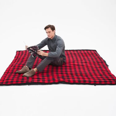 Спальний мішок PO PO BEAR Zero Degree для дорослих, 100% бавовняний фланель, великий, розмір 84' x 40', ліва блискавка, чорний