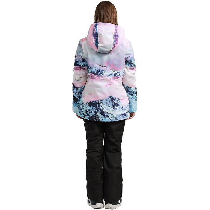 Жіночий гірськолижний костюм GSOU SNOW (2 частини) - куртка та штани, водонепроникний, вітронепроникний, дихаючий, з утепленням, XL