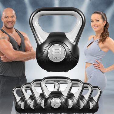 Гиря Miweba Sports KB200 8 кг для кросфіту та фітнесу, бодіфренд, для дому та вулиці