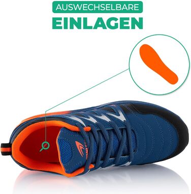 Спортивні кросівки для жінок та чоловіків, амортизація, легкі бігові кросівки (41 EU, синій, чорний, білий)