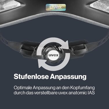 Шолом uvex i-vo cc: Легкий універсальний шолом для жінок та чоловіків, індивідуальне регулювання розміру, сумісний з LED-ліхтариком (Gen 2, матовий чорний, 56-60 см)