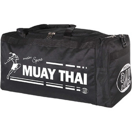 Спортивна сумка BAY XL для тайського боксу, Muay Thai, K-1, MMA, чорна, 70x32x30 см, принт Таїланд