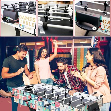 Спортивний ігровий стіл 4 FT 4-в-1 Steady: Білліард/Снукер, Футбол, Настільний футбол, Хокей, Настільний теніс