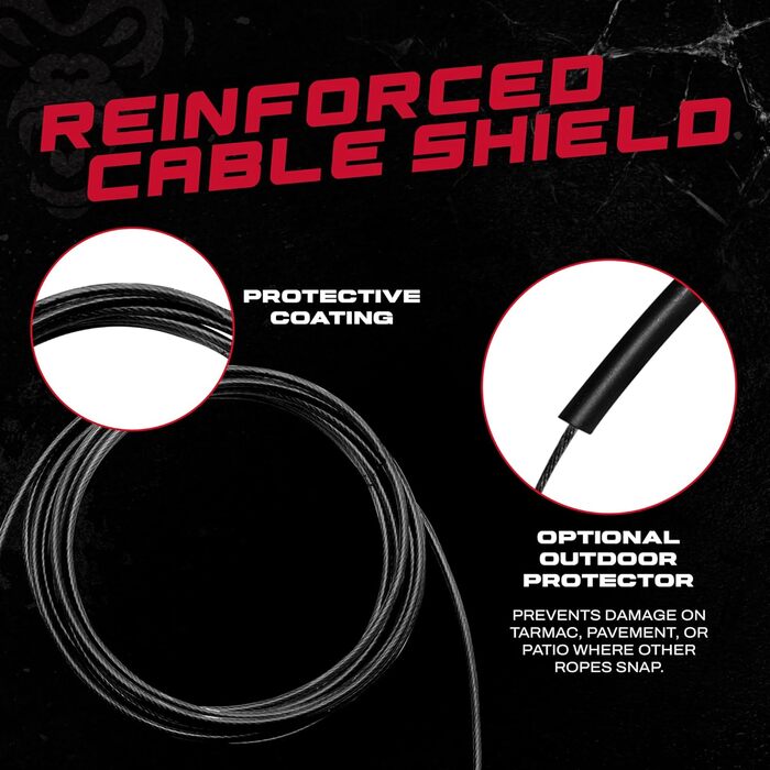 Стрибкове канат Beast Gear: сталевий, легкий, регульований, для MMA, HIIT, чорний